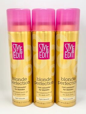 Style Edit Blonde Perfection Root Concealer For Blondes LIGHT BLONDE 4OZ 3 PACK